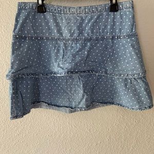 Jean Polka Dot Skirt